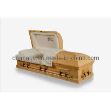 American Style Solid Pine Wood Casket (9050032)